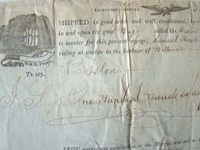 A group of four maritime shipping documents issued to Capt. Samuel Harding between 1799 and 1810. — image 5